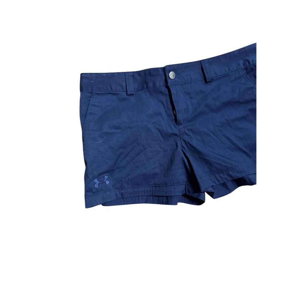 Under Armour Women's Navy Blue Chino Shorts Size 8 Activewear - Picture 2 of 5
